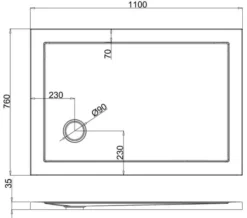 Britton Zamori Rectangle White Corner Waste Shower Tray -Burlington Shop M700 2022 3 9 7 45 29 52