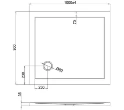 Britton Zamori Rectangle White Corner Waste Shower Tray -Burlington Shop M700 2022 3 9 7 45 9 277