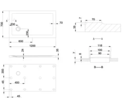 Britton Zamori Rectangle White Corner Waste Shower Tray -Burlington Shop M700 2022 3 9 7 46 1 371