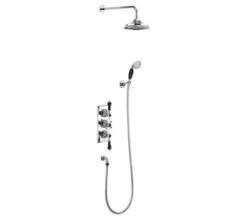 Burlington Trent Dual Outlet Concealed Thermostatic Valve With Shower Set
