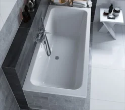 Joseph Miles Portland Double Ended Rectangular White Bath - 5mm Acrylic
