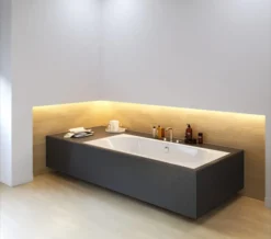 Joseph Miles Biscay Double Ended Straight Edge 5mm Acrylic White Bath -Burlington Shop M700 2022 4 19 11 20 18 272