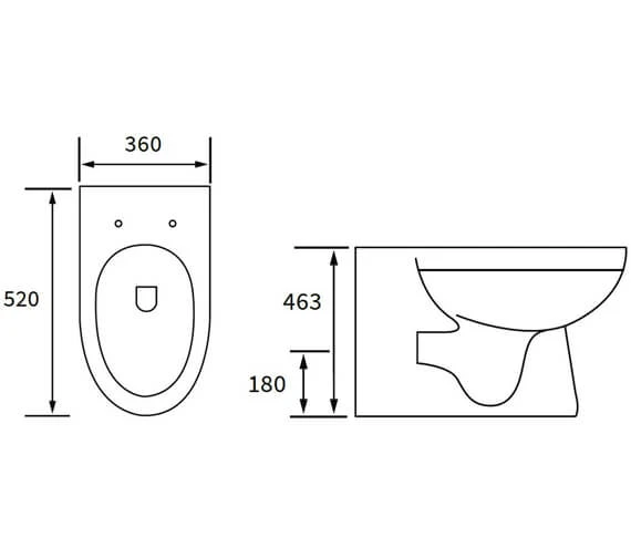 Joseph Miles Unique Back To Wall Comfort Height White WC Pan With Soft Close Seat 2 Joseph Miles Unique Back To Wall Comfort Height White WC Pan With Soft Close Seat - Image 2