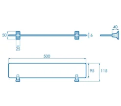 Croydex Sutton 500mm Glass Shelf - QM731441 7 Croydex Sutton 500mm Glass Shelf - QM731441 -Burlington Shop M700 2022 5 23 12 5 3 910