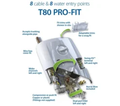 Triton White T80 Pro-Fit Electric Shower Set -Burlington Shop M700 2022 5 7 8 55 29 420