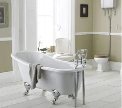 Hudson Reed Brockley Single Ended Freestanding Acrylic Bath White