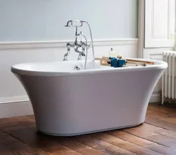 Burlington Brindley 1700mm White Soaking Bathtub With Base Skirt