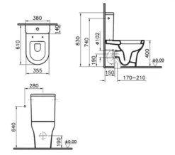 VitrA Zentrum Back To Wall Close Coupled White WC Pan With Cistern -Burlington Shop M700 2022 6 28 13 27 31 341