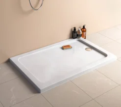 Mira Flight Low White Rectangle Shower Tray