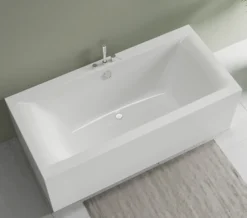 Aqua Oporto Square Rectangular Double Ended White Bathtub - Sizes And Variants Available