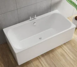 Duravit Happy D2 Built-In Bath With One Backrest Slope Without Frame