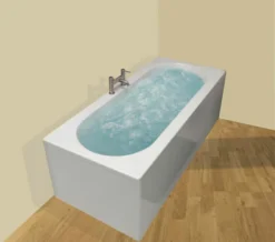 Trojan Cascade Double Ended Encapsulated Baseboard Bath White