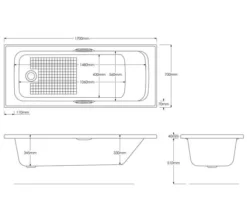 Trojan Granada 5mm Acrylic Single Ended Bath With Twin Grip - 2th -Burlington Shop M700 2022 7 21 14 53 3 458