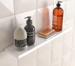 VitrA S50 High Gloss White Wooden Shelf