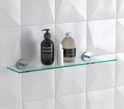 Croydex Pendle Flexi-Fix Glass Shelf 590mm