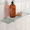 Smedbo Home 600mm Frosted Glass Bathroom Shelf
