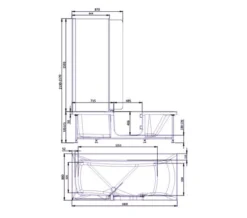 Trojan Style Easy Access Shower Bath With Bath Screen And Twin Waste -Burlington Shop M700 2022 7 8 13 33 47 549