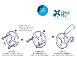 Croydex Pendle Flexi-Fix Glass Shelf 590mm -Burlington Shop M700 2022 8 20 10 20 44 754 4