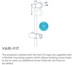 Croydex Vario Vari-Fit Chrome Riser Rail 620mm -Burlington Shop M700 2022 8 29 7 37 55 982