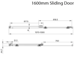 Aquadart Rolla 8 Sliding Shower Door 2000mm High -Burlington Shop M700 2022 8 3 14 20 57 225