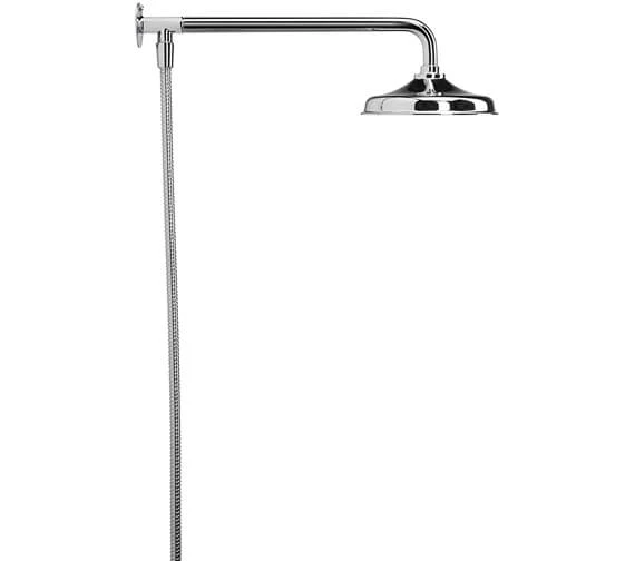 Croydex Traditional Rain Chrome Head Set With Fixed Arm And Hose 5 Croydex Traditional Rain Chrome Head Set With Fixed Arm And Hose - Image 5