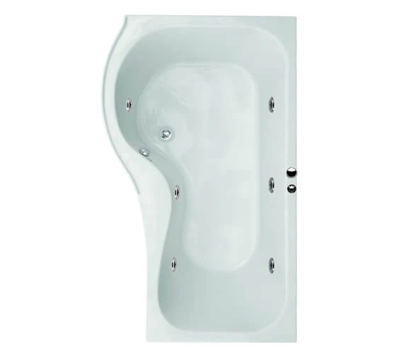 Aqua Edition Compact P Shaped Whirlpool Shower Bath With Front Panel 2 Aqua Edition Compact P Shaped Whirlpool Shower Bath With Front Panel - Image 2