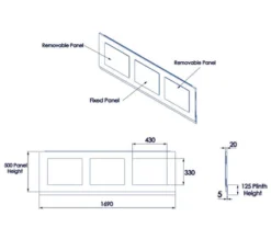 Croydex 1690mm Storage Bath Panel Gloss White -Burlington Shop M700 2022 9 2 15 31 49 778