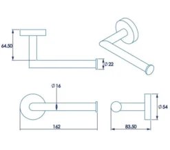 Croydex Epsom Flexi-Fix Chrome Toilet Roll Holder -Burlington Shop M700 2022 9 2 8 7 44 729