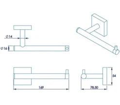 Croydex Chester Flexi-Fix Chrome Toilet Paper Holder -Burlington Shop M700 2022 9 2 9 51 5 156