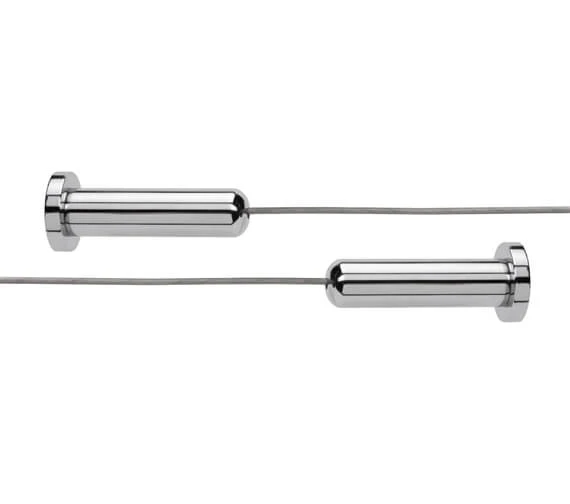 Croydex Wireline Non-Hinged Chrome Shower Curtain Rail 1 Croydex Wireline Non-Hinged Chrome Shower Curtain Rail