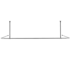 Croydex Premier U-Shaped Chrome Shower Curtain Rod
