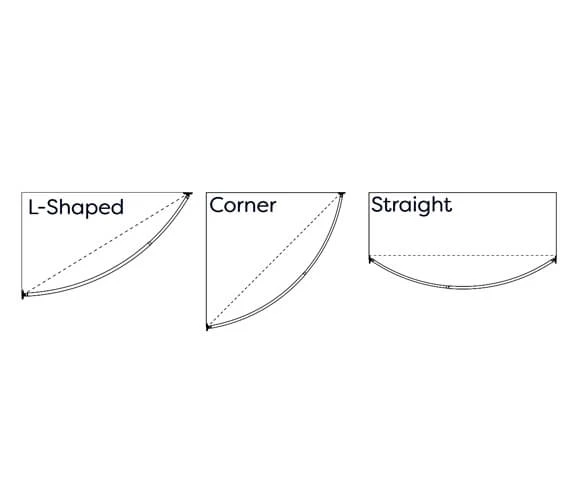 Croydex Premium Telescopic Curved Chrome Shower Curtain Rod 4 Croydex Premium Telescopic Curved Chrome Shower Curtain Rod - Image 4