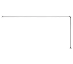 Croydex L Shape Telescopic Curtain Rail Rod -Burlington Shop M700 2022 9 6 9 4 13 502