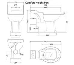 Hudson Reed Old London Richmond Mid Level Pan With Cistern And Flush Pipe Kit -Burlington Shop M700 2022 9 8 11 38 28 543