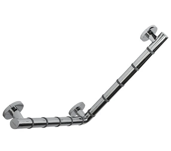 Croydex Assistive Grab N Grip 480mm L-Shaped Chrome Grab Bar 4 Croydex Assistive Grab N Grip 480mm L-Shaped Chrome Grab Bar - Image 4