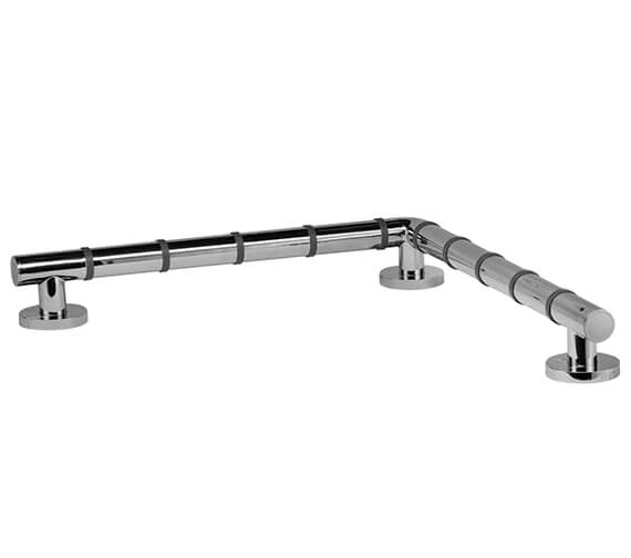 Croydex Assistive Grab N Grip 480mm L-Shaped Chrome Grab Bar 5 Croydex Assistive Grab N Grip 480mm L-Shaped Chrome Grab Bar - Image 5