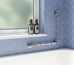 Croydex Assistive Grab N Grip 480mm L-Shaped Chrome Grab Bar 15 Croydex Assistive Grab N Grip 480mm L-Shaped Chrome Grab Bar -Burlington Shop M700 2022 9 8 13 5 44 634