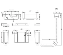 Hudson Reed Richmond Low Level WC Pan With Cistern And Flush Pipe Kit -Burlington Shop M700 2022 9 9 7 56 17 80