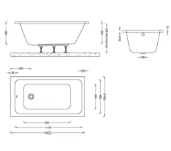 IMEX Quadro 1300 X 700mm White Single Ended Bath -Burlington Shop M700 2023 2 11 8 41 55 61