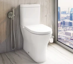 RAK Resort Maxi Close Coupled Fully Back To Wall Rimless Toilet WC Pack