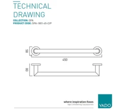 Vado Spa 300mm Chrome Wall Mounted Grab Or Towel Rail -Burlington Shop M700 2023 2 3 13 20 46 521