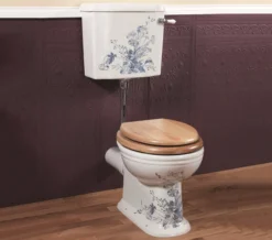 Silverdale Victorian Blue Garden Low Level WC And Cistern With Fittings -Burlington Shop M700 2023 3 11 6 54 5 530