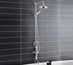 Hudson Reed Topaz Triple Exposed Mixer Shower Valve With Rigid Riser