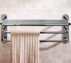 Nuie 663mm Wide 3 Tier Chrome Towel Rack