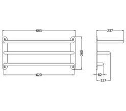 Nuie 663mm Wide 3 Tier Chrome Towel Rack -Burlington Shop M700 2023 4 15 8 50 7 771