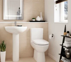 Nuie Ivo 375 X 625mm White Close Coupled Comfort Height WC Pan And Cistern -Burlington Shop M700 2023 4 5 5 7 8 556