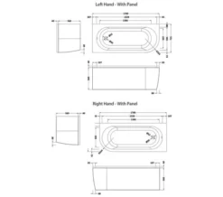 Nuie Crescent 1700 X 725mm White Back-To-Wall Bath -Burlington Shop M700 2023 4 8 6 56 21 362