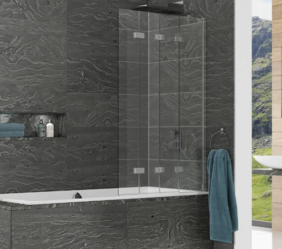 Kudos Inspire 950 X 1500mm Compact 4 Panel In-Fold Bath Screen 2 Kudos Inspire 950 X 1500mm Compact 4 Panel In-Fold Bath Screen - Image 2