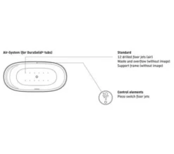Duravit Zencha 1800 X 900mm Air System Whirlpool Bath With 2 Backrest Slope -Burlington Shop M700 2023 5 30 15 3 46 887