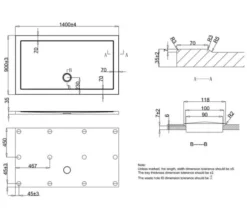 Crosswater Walk-In 35mm Acrylic Shower Tray -Burlington Shop M700 2023 5 30 15 40 50 237